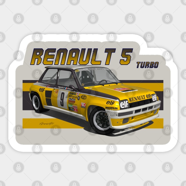 Renault 5 Turbo Group B Sticker by PjesusArt